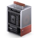 Obudowa PC Jonsbo T6 Mini-Tower, Mini-ITX, szkło hartowane, drewno - srebrna