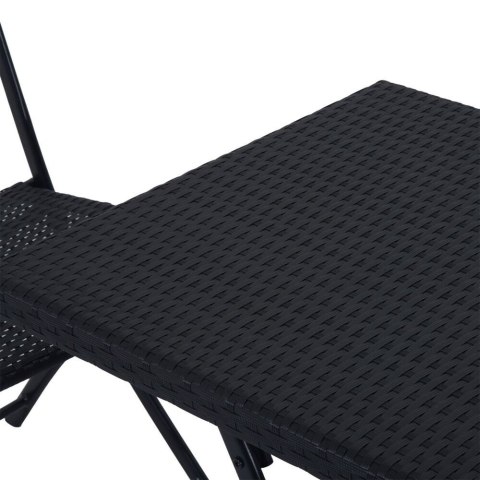 Mały zestaw mebli ogrodowych Black Forest | dwa krzesła + stolik czarny