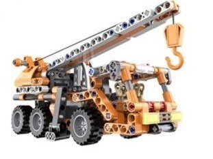 Ciężarówka dźwig - do zbudowania z klocków - PULL BACK (C52013W)