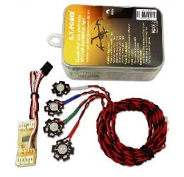 System oświetlenia LED do samolotów i quadcopterów