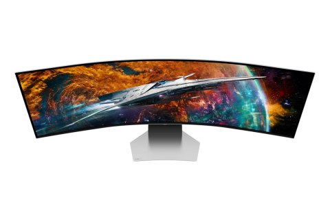 Samsung G95SC monitor komputerowy 124,5 cm (49") 5120 x 1440 px Dual QHD OLED Srebrny
