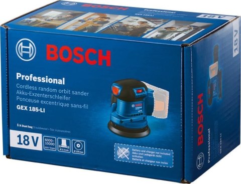 BOSCH Szlifierka mimośrodowa 125mm GEX 185-LI SOLO