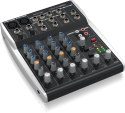 Behringer 802S - 8-kanałowy kompaktowy mikser analogowy z interfejsem USB zaprojektowany specjalnie do obsługi podcastów, stream