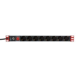 TECHLY LISTWA ZASILAJĄCA 19'1U X8 - GNIAZDA SCHUKO