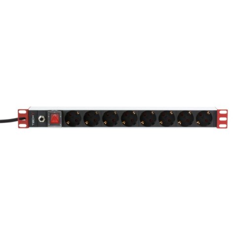 TECHLY LISTWA ZASILAJĄCA 19'1U X8 - GNIAZDA SCHUKO