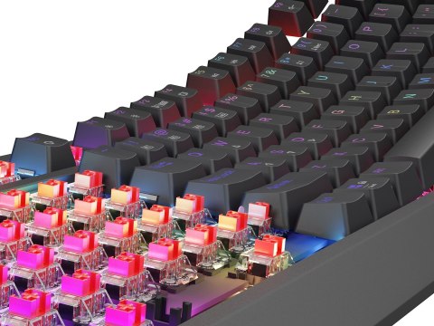 Klawiatura Genesis Thor 230 TKL NKG-2106 Wless (RapidSpeed Wireless, BT, USB) Standardowy (US) Czarna