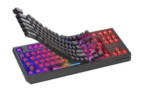 Klawiatura Genesis Thor 230 TKL NKG-2106 Wless (RapidSpeed Wireless, BT, USB) Standardowy (US) Czarna