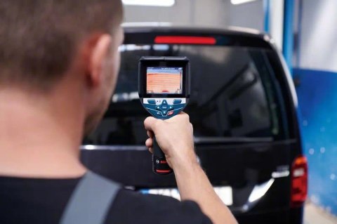 Bosch GTC 600 C Noise equivalent temperature difference (NETD) IR Czarny, Niebieski 256 x 192 px Wbudowany wyświetlacz LCD