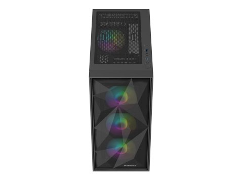 NATEC OBUDOWA GAMINGOWA GENESIS DIAXID 605 ARGB MIDI TOWER USB-C Z OKNEM CZARNA