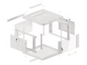Lanberg WF01-6606-10S stojak 6U Szafa wisząca Szary