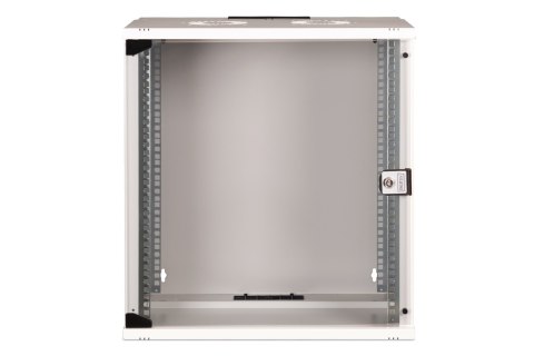 Szafa sieciowa wisząca 19" 12U, SOHO PRO 595 x 540 x 400 mm, drzwi szyba, szary, niezłożona, 60kg
