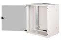 Szafa sieciowa wisząca 19" 12U, SOHO PRO 595 x 540 x 400 mm, drzwi szyba, szary, niezłożona, 60kg