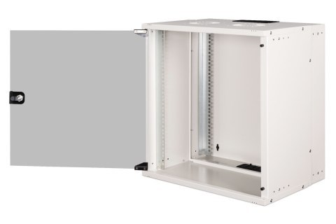 Szafa sieciowa wisząca 19" 12U, SOHO PRO 595 x 540 x 400 mm, drzwi szyba, szary, niezłożona, 60kg