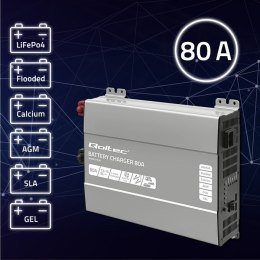 Inteligentna profesjonalna ładowarka Monolith do akumulatorów LiFePO4 AGM GEL SLA 80A 12V Szybkie ładowanie