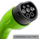 Qoltec Mobilna ładowarka do samochodu elektrycznego EV z regulacją 2w1 Typ2 | 7kW | 230V | CEE 3 PIN | Wi-fi| LCD | Przenośna | 