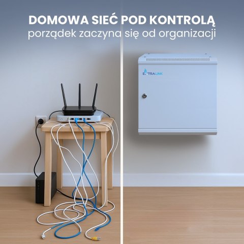 EXTRALINK SZAFA RACK WISZĄCA 6U 600X450 SZARA