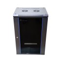 Extralink Szafa rack 18U 600x450 Czarna montowana na ścianie