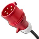 Qoltec Mobilna ładowarka do samochodu elektrycznego EV z regulacją 2w1 Typ2 | 11kW | CEE 5 PIN | LCD | 3 fazy | Przenośna | Wall