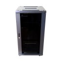 Szafa rack 22U 600x600 Czarna stojąca