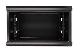 Szafa rack Extralink 6U 600x450 Czarna montowana na ścianie