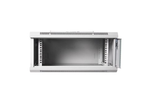Szafa sieciowa wisząca 19" 4U rack 600x450, drzwi pełne, szary, niedzielona, złożona, 60kg