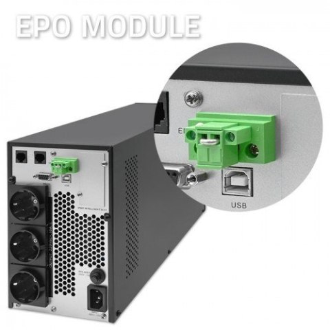 UPS Qoltec 52281 2kVA 2000W (Podwójnej konwersji (online)) 3xgniazdo sieciowe