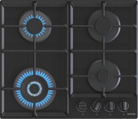 Płyta gazowa Gorenje GTW641EB 60 cm | 4 palniki | ruszty żeliwne | zapłon elektryczny | czarny