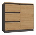 KOMODA 1 DRZWI 3 SZUFLADY ANT/ART BLAT ART KOMPLET