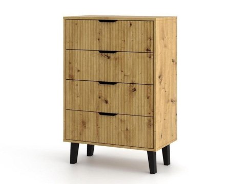 KOMODA SCANDI 4S SLIM DĄB ARTISAN