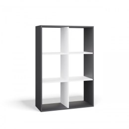 REGAŁ MALAX 2X3 ANTRACYT/BIEL