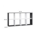 REGAŁ MALAX 2X4 ANTRACYT/BIEL