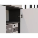 REGAŁ ZAMKNIETY OLIV 2D ANTRACYT/BIEL KOMPLET