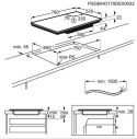 Płyta indukcyjna ELECTROLUX EIV83443BW Slim-fit 78 cm | Bridge | Hob2Hood | PowerBoost | biały | bezramkowa