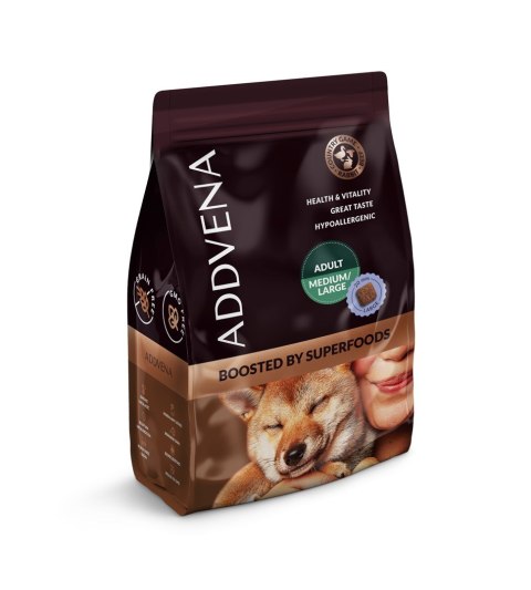 ADDVENA BOOSTED BY SUPERFOODS dla dorosłych psów średnich i dużych ras 2,5kg