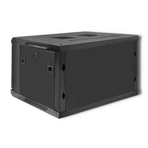 Szafa wisząca QOLTEC RACK 19" 6U 600X370X600 czarna