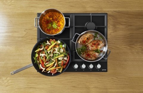 Płyta gazowa Gorenje GT641KB 60 cm | 4 palniki | ruszty żeliwne | zapłon elektryczny | czarny
