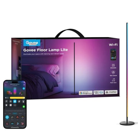 Lampa podłogowa RGBICW Govee H8076 Floor Lamp Lite, 1000lm, 2.4GHz Wi-Fi + Bluetooth