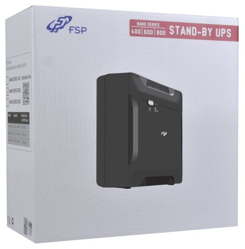 FSP Nano 600 zasilacz UPS Czuwanie (Offline) 0,6 kVA 360 W 2 x gniazdo sieciowe