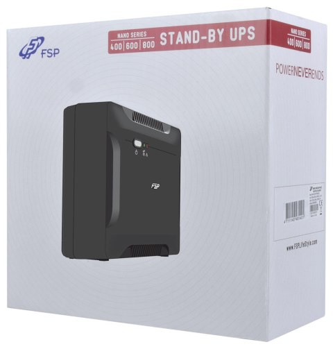 FSP Nano 600 zasilacz UPS Czuwanie (Offline) 0,6 kVA 360 W 2 x gniazdo sieciowe