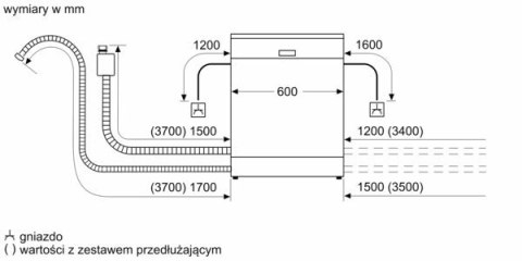 Zmywarka wolnostojąca 60 cm BOSCH SMS2HVI06E Serie 2 | klasa B | 12 kpl | ExtraDry | AquaStop