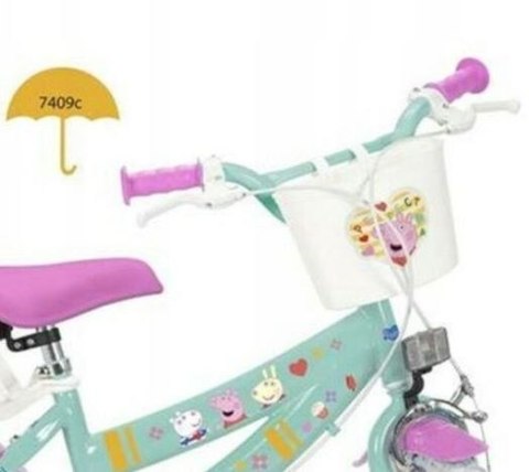 Rower dziecięcy TOIMSA Świnka Peppa 12" zielony (S2408813)