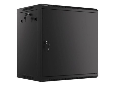 Lanberg WF01-6412-00B Szafa wisząca RACK 19" 12U 600X450 CZARNA DRZWI METALOWE (FLAT PACK)