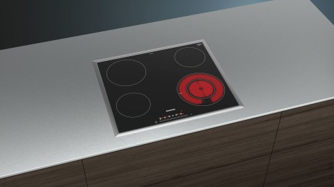 Płyta ceramiczna SIEMENS ET645FFN1E iQ300 58 cm | 4 pola | wskaźnik ciepła resztkowego | timer | czarny