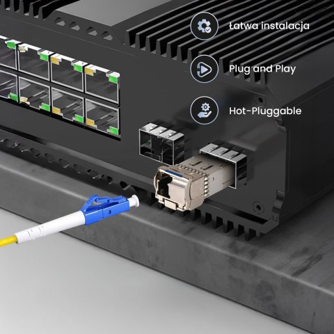Extralink SFP+ 10G | Moduł SFP+ WDM | 10Gbps 1270/1330nm, single mode, 20km, LC, DOM, para, dedykowany dla HP/ARUBA