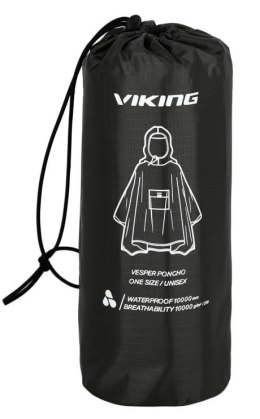 Poncho przeciwdeszczowe VIKING Vesper 117cm, czarne