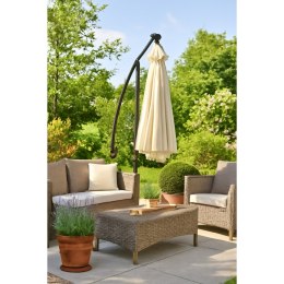 Extralink Black Forest Garden Umbrella with Side Panels, Large 3m Beige Cantilever Parasolowy do patio ze wspornikiem Sześciokąt