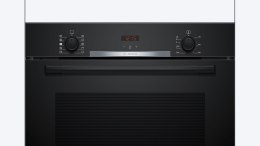 Piekarnik parowy BOSCH HQA334EB4 Serie 2 45 cm 38 l | AddedSteam | termoobieg | grill | czarny