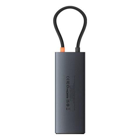 HUB adapter rozdzielacz 10w1 HDMI USB-A USB-C RJ45 SD TF - szary