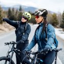 Kask rowerowy MTB z odpinanym daszkiem i tylną lampką USB 54-57 cm - czarno-biały