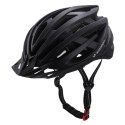 Kask rowerowy MTB z odpinanym daszkiem i tylną lampką USB 54-57 cm - czarny